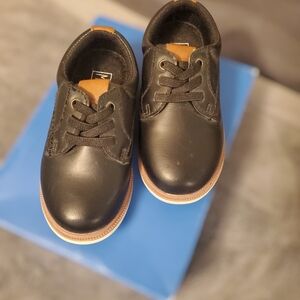 Stylish Black and Tan Kids Dress Shoes
